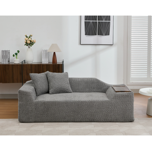Modern 2 Piece Boucle Cloud Sofa Set