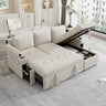 83.5" L-Shaped Sofa Couch Convertible Sofa Bed