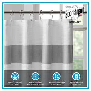 Shower Curtain with 3M Treatment Grey 72x72"