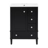 Bathroom Vanity With Integrated Basin, Soft Close Drawers, Door Mounted Double Layer Shelf