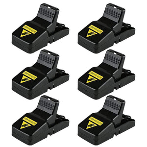 Reusable Snap Mouse Traps – 6-Pack Heavy Duty Plastic Rat Snap Trap