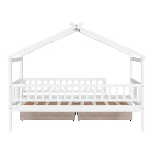 House Bed With 2 Drawers