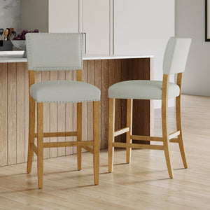 Barstools With Rivet Decoration - Set of 2