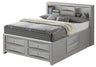 Modern Design Storage Bed With Bookcase Headboard