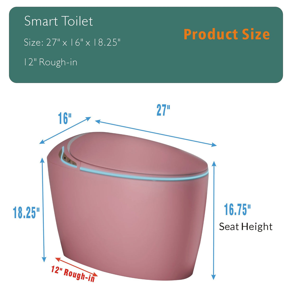 Unique Smart Toilet with Bidet Built-In