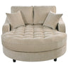 Modern Chaise Lounge Upholstered Sofa Couch With Tufted Seat And Detachable Pillows For Living Room