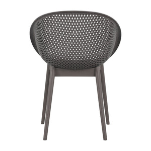 2 Piece Durable Single Chair With Hollow Out Design