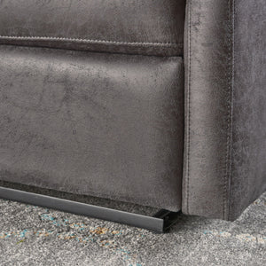 Alma Contemporary Upholstered Loveseat Recliner - Slate