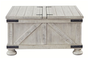 Carynhurst - Cocktail Table with Storage - Whitewash