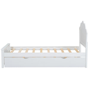Platform Bed With Headboard And Trundle