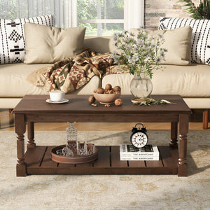 Vibe Haus Farmhouse Wooden Coffee Table