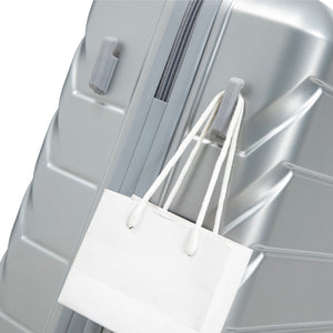 3-Piece ABS Spinner Wheel Luggage Set with Combination Lock - Silver