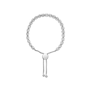 14K White Gold 6.00 Cttw Diamond 4”-10” Adjustable Bolo Tennis Bracelet (I-J Color, I1-I2 Clarity)