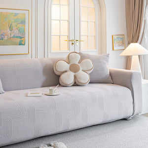 Modern Slipcovers Geometric Textured Stretchable Sofa Cover for Couch with Chaise