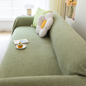 Chenille Large Throw Couch Cover Blanket with Water-Resistant for Futon, Loveseat, and L-Shaped Sofa