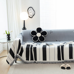Cozy Chenille Dynamic Notes Sectional Couch Cover Blanket, Perfect Couch Throw Covers for Pets
