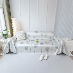 Cozy Cooling Tulip Sofa Throw Covers, Decorative & Breathable Couch Cover, Elegant Couch Protector