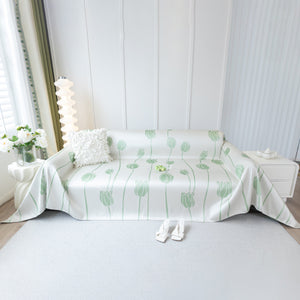 Cozy Cooling Tulip Sofa Throw Covers, Decorative & Breathable Couch Cover, Elegant Couch Protector
