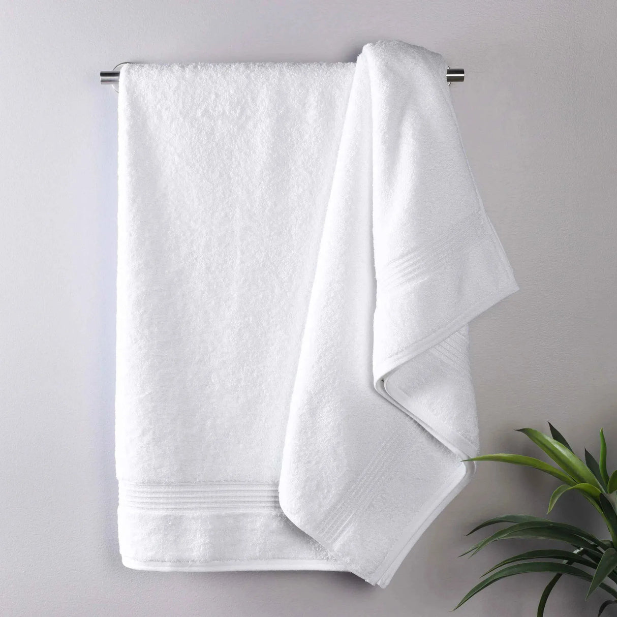 Heritage Egyptian Cotton Plush Thick Absorbent Bath Towel Set of 2
