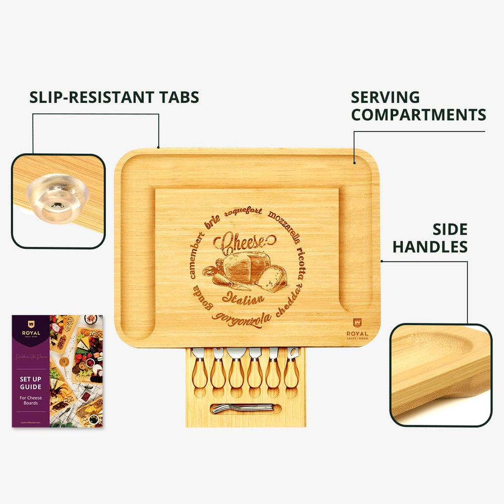 Cheese Board XXL with Cutlery Set