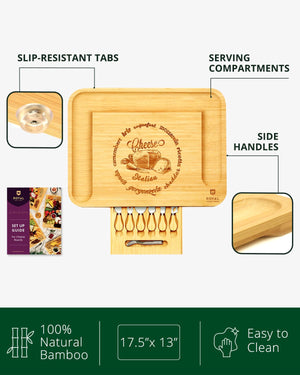 Cheese Board XXL with Cutlery Set