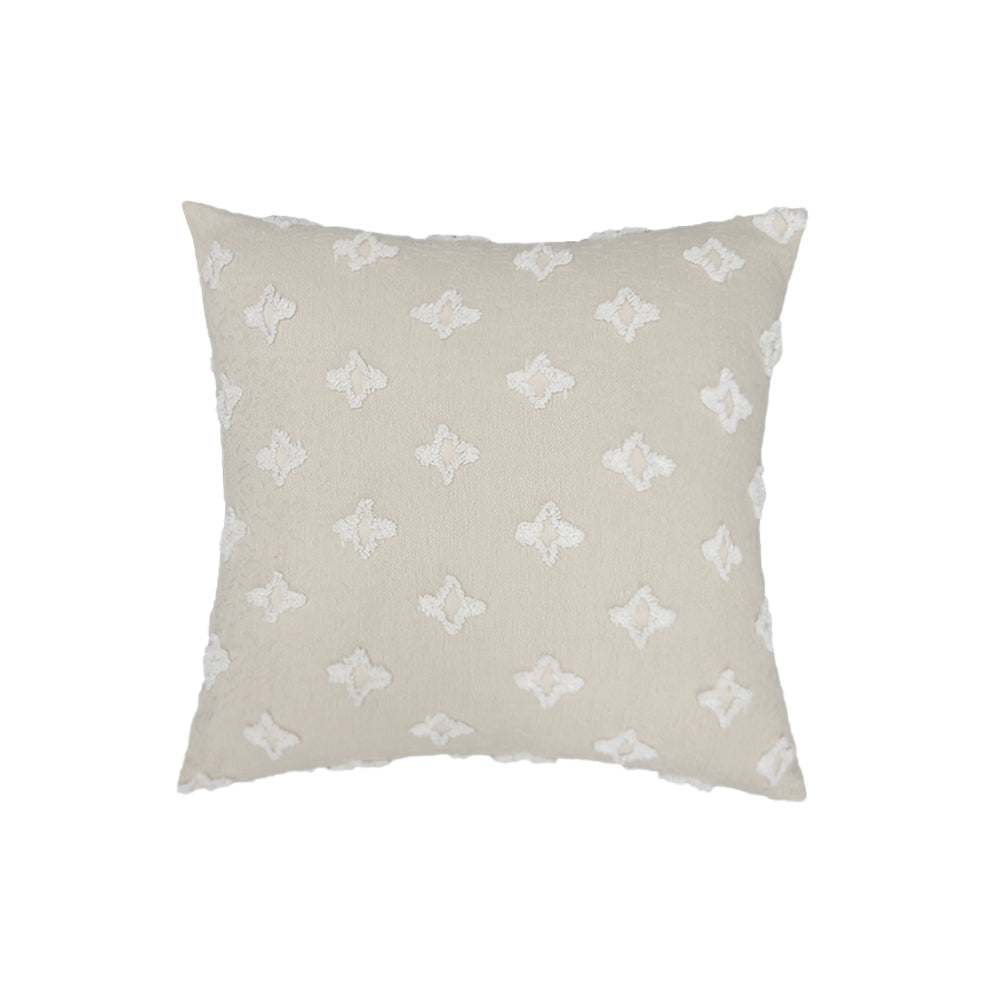 20''x20'' Tufted Floral 100% cotton Throw Pillow | 7 Colors – Textured Daisy Stitch Design | Boho Chic Couch & Bedroom Accent | Insert Included