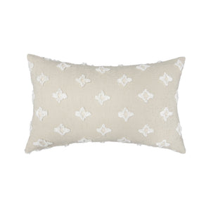 12''x20'' Tufted Floral lumbar support 100% cotton Throw Pillow | 7 Colors – Textured Daisy Stitch Design | Boho Chic Lumbar & Accent Pillow | Insert Included
