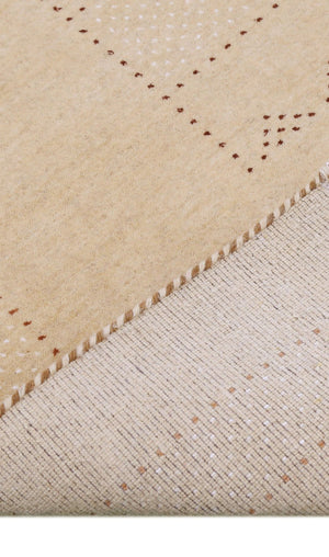 Ivory Contemporary Design Hand Loomed Wool Area Rug