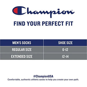 6-Pairs Champion Unisex Super No-Show Socks