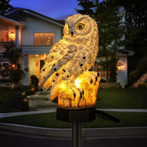 Solar Owl Garden Lights Outdoor LED Solar Powered Waterproof Animal Lamp Decor
