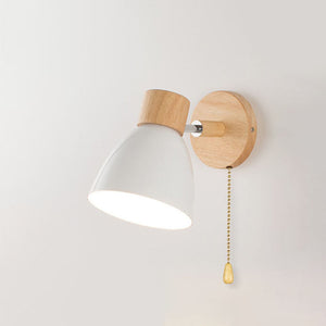Modern Minimalist Wooden Cone Wall Sconce LED E27 Wall Light
