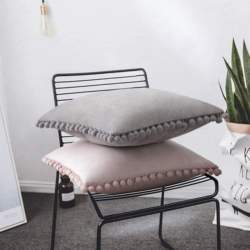 Square Velvet Throw Pillow (With/Without Inserts) 20x20 inches, pack of 2 throw pillows