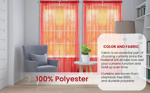 J&V Textiles 4-Pack Value: Solid Sheer Window Curtain Panels