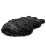 PupRug by Paw.com®  Faux Fur Orthopedic Dog Bed - Curve Midnight Black