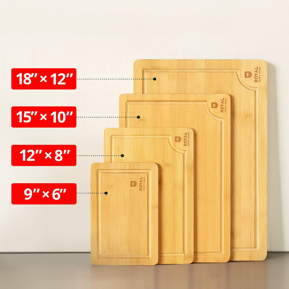 Cutting Board Set of 4, Bamboo