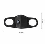 2-Pack Black Washable Face Mask with Breathing Valve