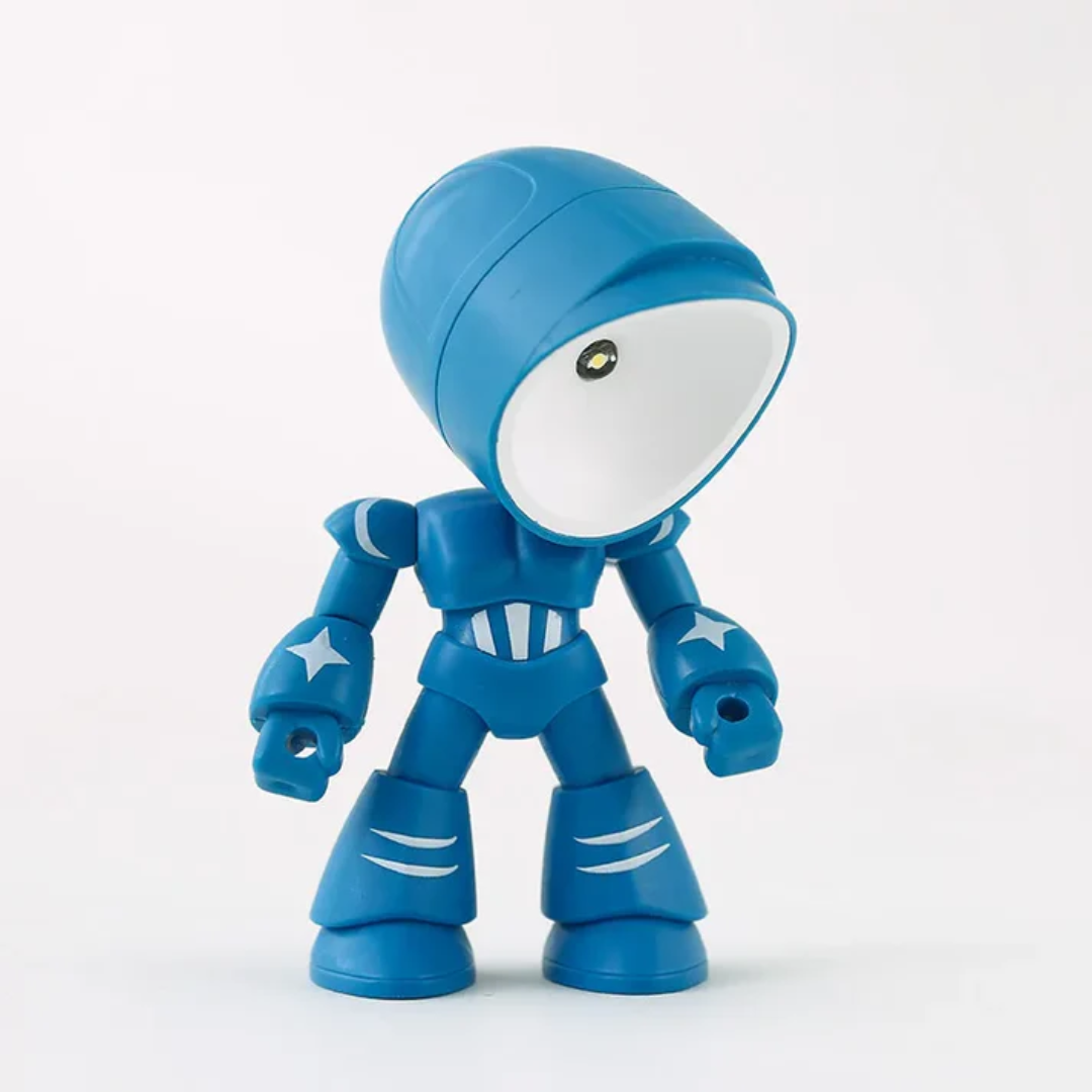 Modern Robot LED Table Lamp Battery Powered Warm Light Desk Night Lamp