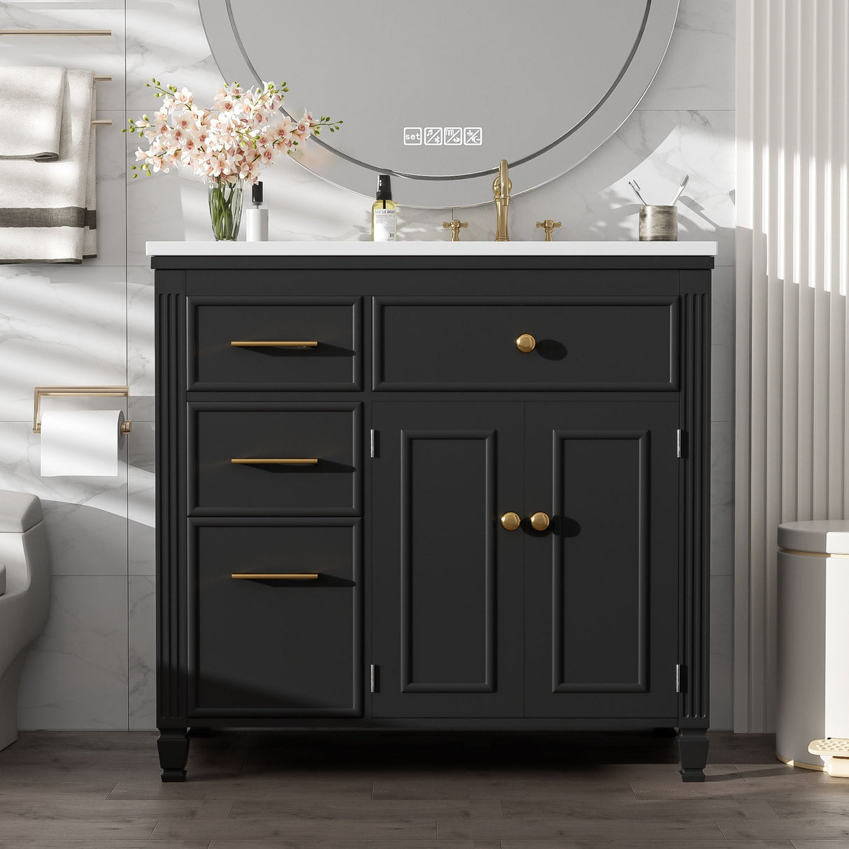 Modern Bathroom Vanity With Ceramic Sink