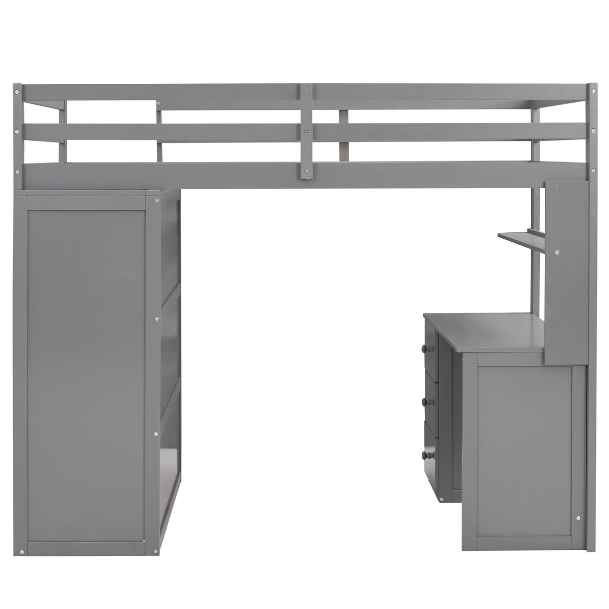 Loft Bed With Drawers, Desk, And Wardrobe