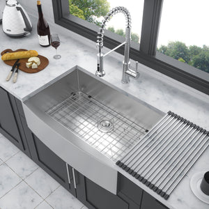 Farmhouse Kitchen Sink Stainless Steel Apron Front