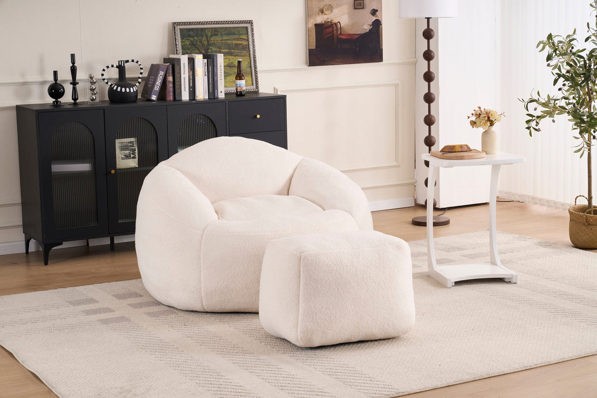 Foam Bean Bag Chairs for Adults/Teens with Filling and Chenille Cover
