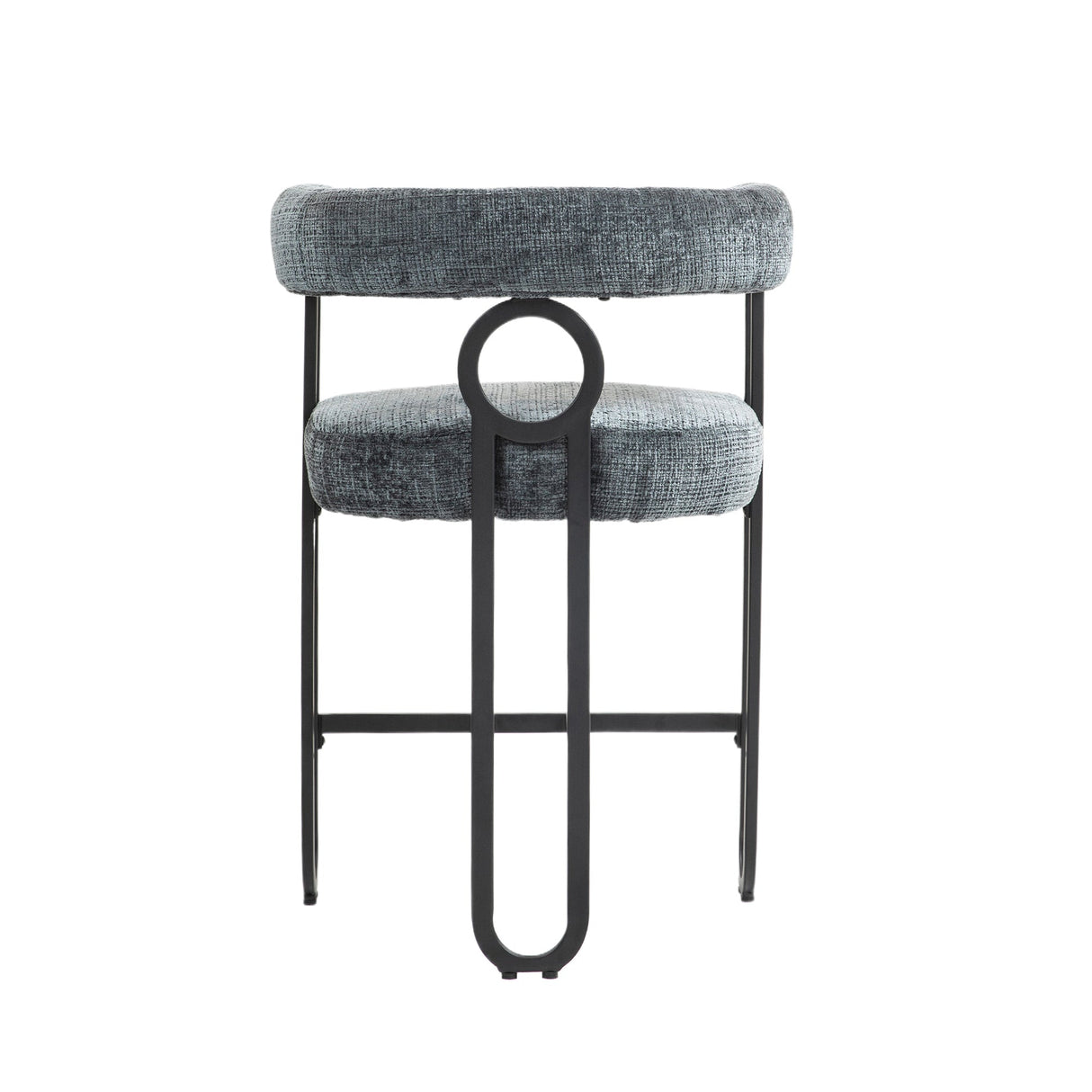 Household bar stools set of 2, modern upholstered with back
