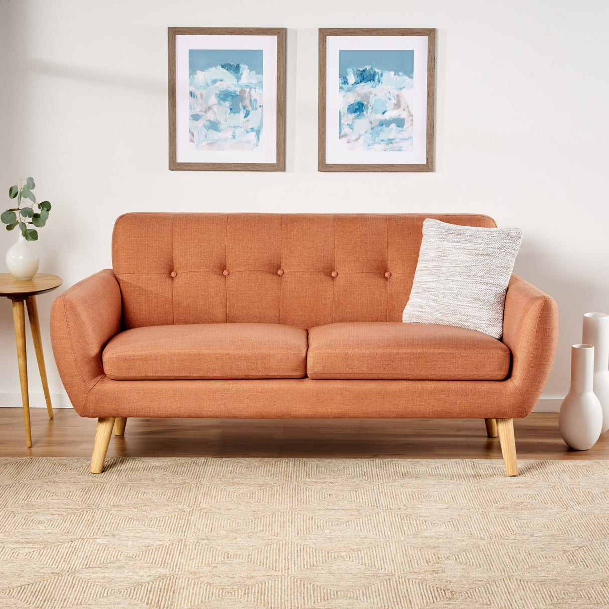 67.25" Button Tufted Loveseat