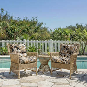 Outdoor Chair Cushions Set of 2, 19 x 19 x 4 Inch Tufted Seat Cushions
