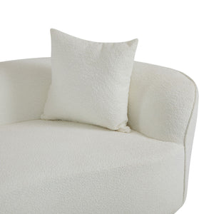 Elegant Curved Sectional Sofa With Full Foam Comfort