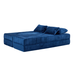 Queen Size Foldable Sofa Bed Chenille Futon Couch
