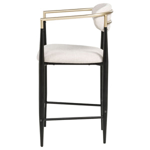 Tina Fabric Upholstered Counter Chair Beige (Set of 2)