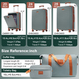 Deluxe 5-Piece Hard side Luggage Set With USB & TSA Security