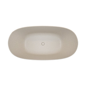 61'' Freestanding Bathtub with Overflow and Pop-up Drain
