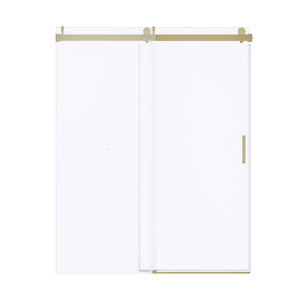 Frameless Soft-Closing Shower Door, 1/4" Tempered Glass Single Sliding
